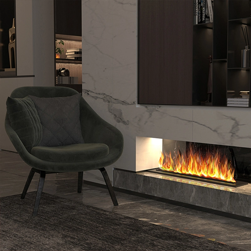 Electric Fireplace with Mantel Freestanding Mist Insert Neon Flame Decorative 3D Vapor Water Vapor Fireplace