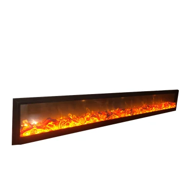 Роскошный супер большой современный простой 3D декор светодиодный электрический камин с пламенным пламенем